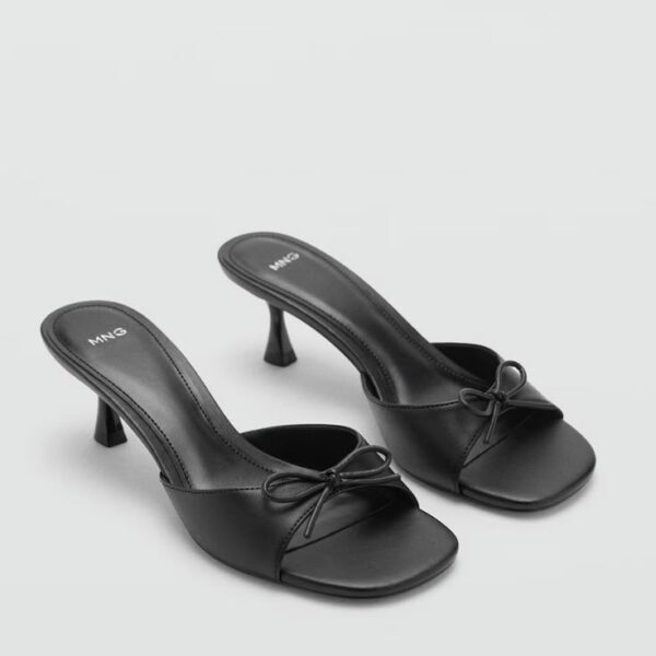 Mango Bow Kitten Heel Sandals